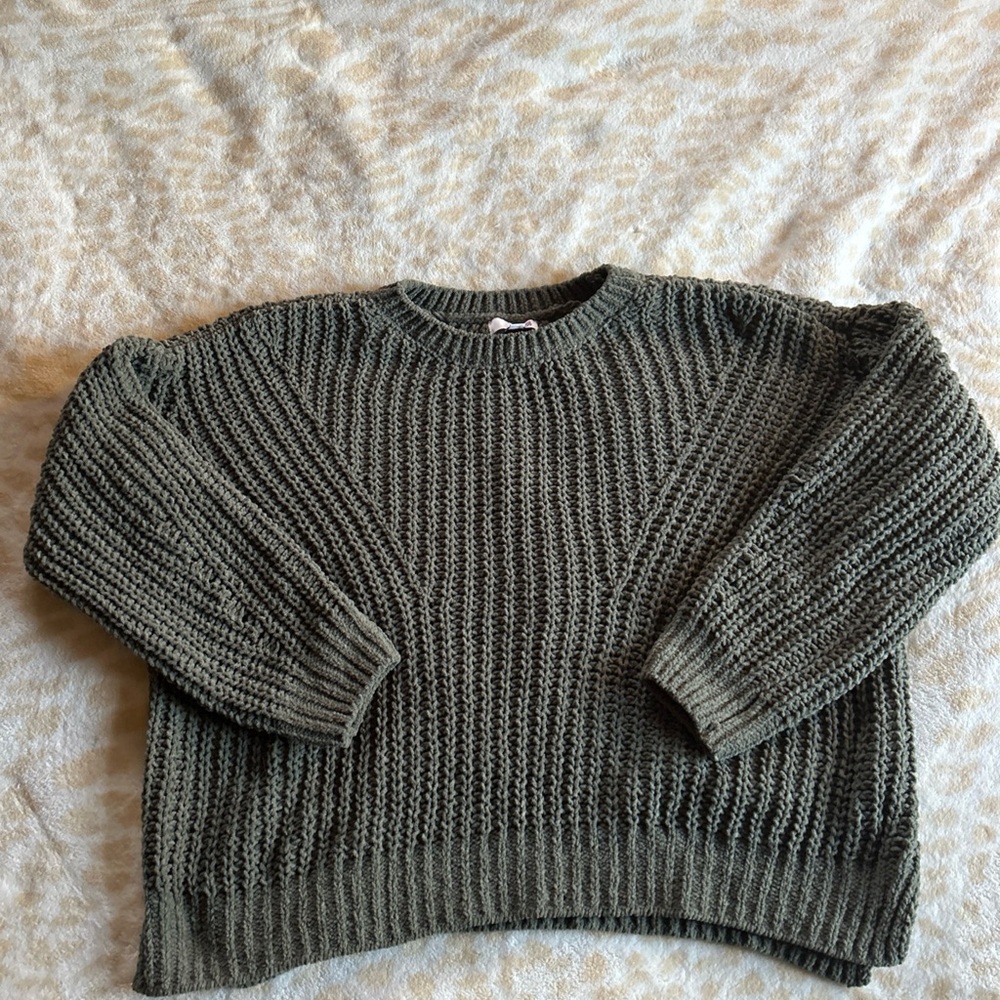 SO Women's Crew Neck Sweater in Dark Green
